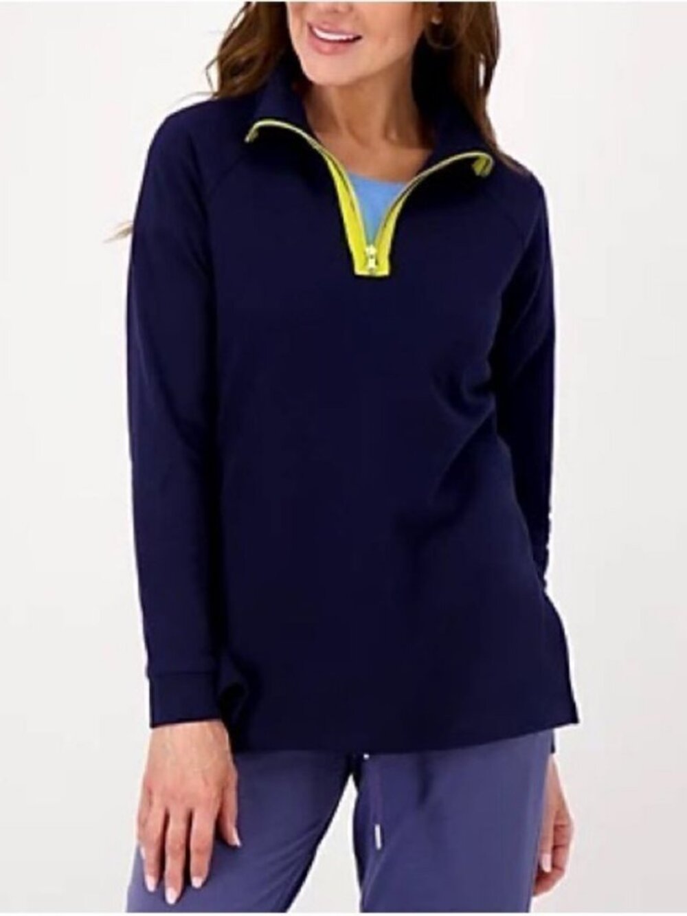 Susan Graver Weekend Heather Washed French Terry Tunic